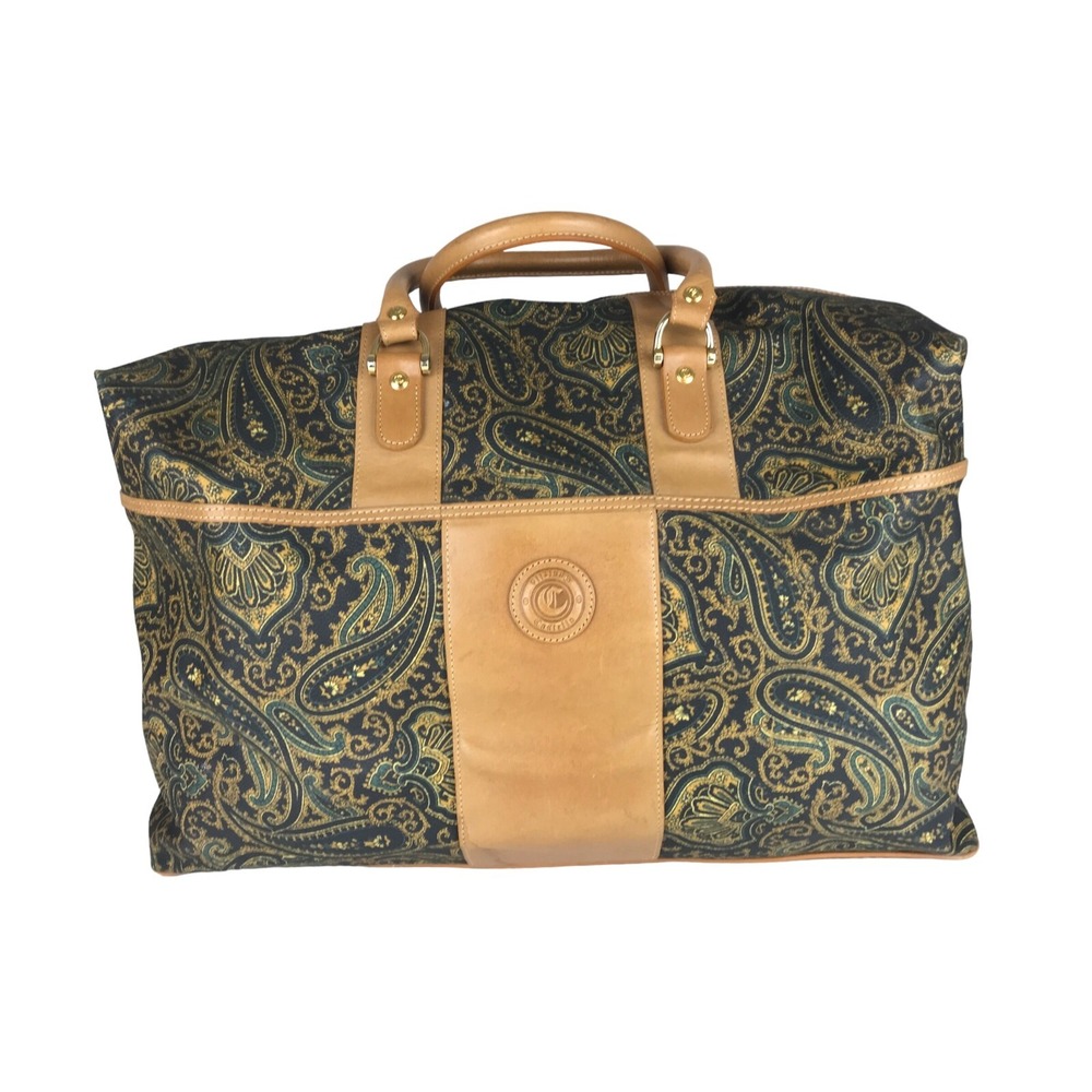 Castello Unisex Adults Paisley Monza Series Leather Double Handles Duffle‎ Bag